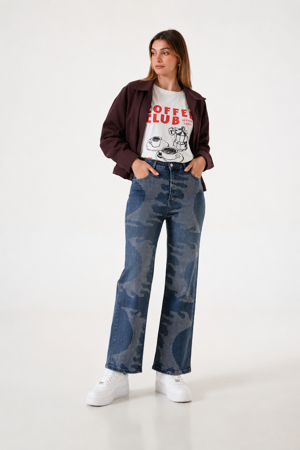 JEAN WID LEG STRASS - A25R04 - Imagen 5
