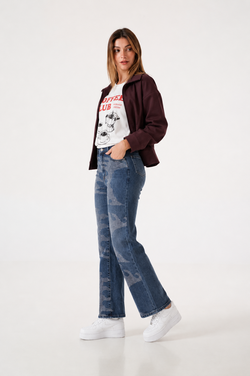 JEAN WID LEG STRASS - A25R04 - Imagen 6