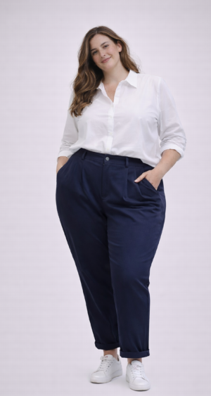 MOM FIT GABARDINA PLUS SIZE