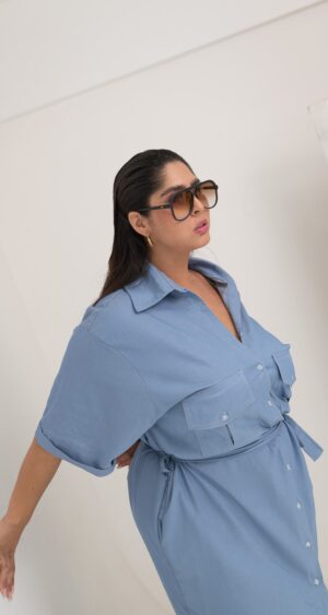 Alternative view of VESTIDO CAMISERO SIMIL JEAN