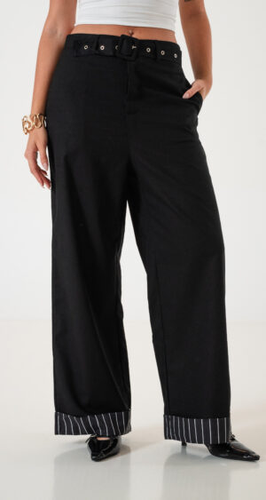 PALAZO CINTO BOTAMANGA LINO - YX-25008