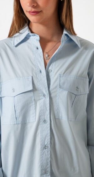 Alternative view of CAMISA BOLSILLO PINZADO POPLIN