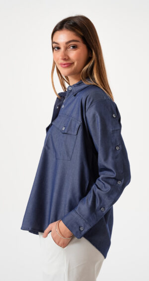 CAMISA BOTONES SIMIL JEAN