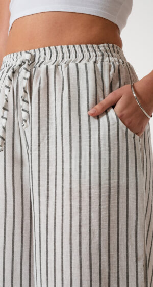 Alternative view of MAXI PALAZO LINO RAYADO