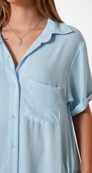 Alternative view of VESTIDO CAMISERO LINO