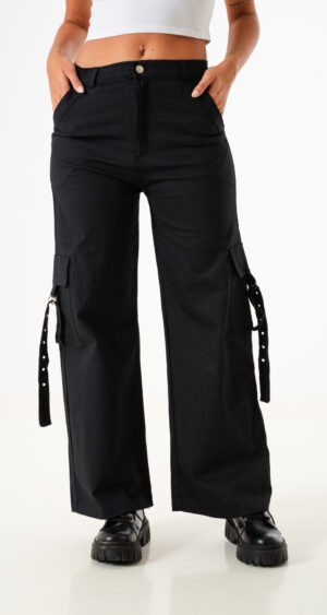 PANTALON CARGO TIRAS GABARDINA