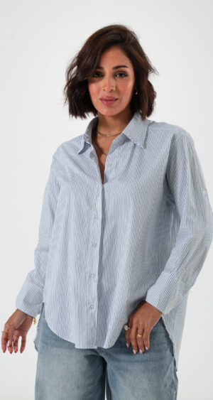 CAMISA OVER ERIKA POPLIN RAYADO
