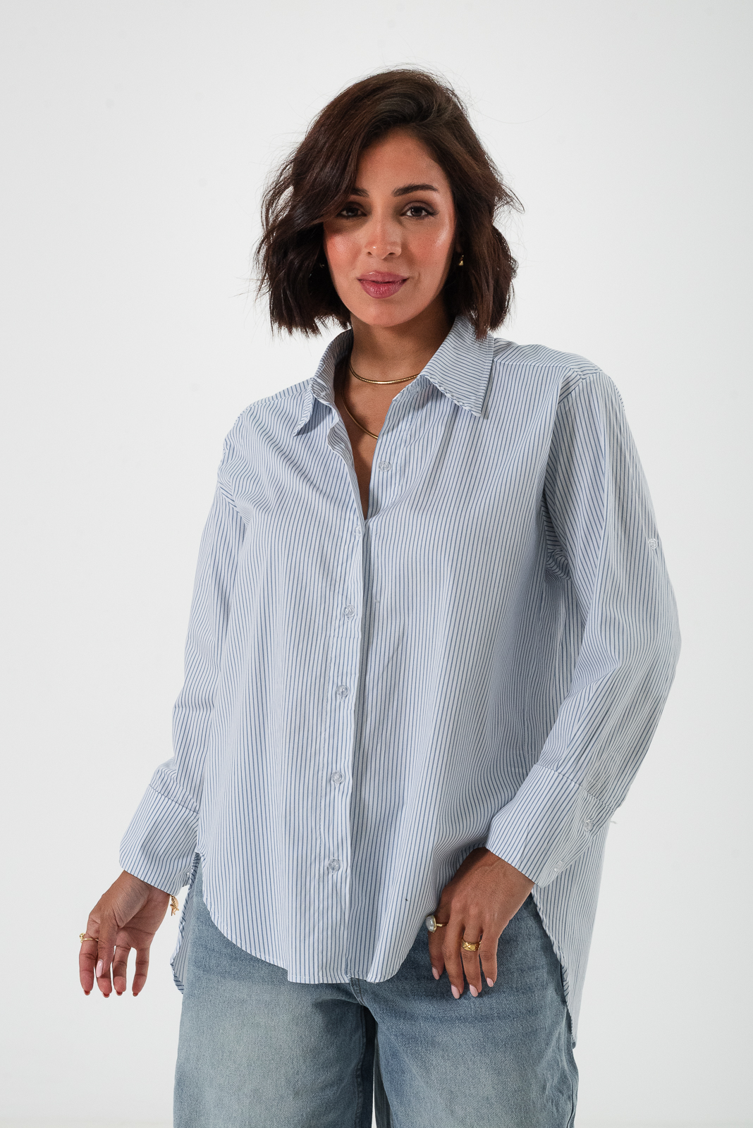CAMISA OVER ERIKA POPLIN RAYADO