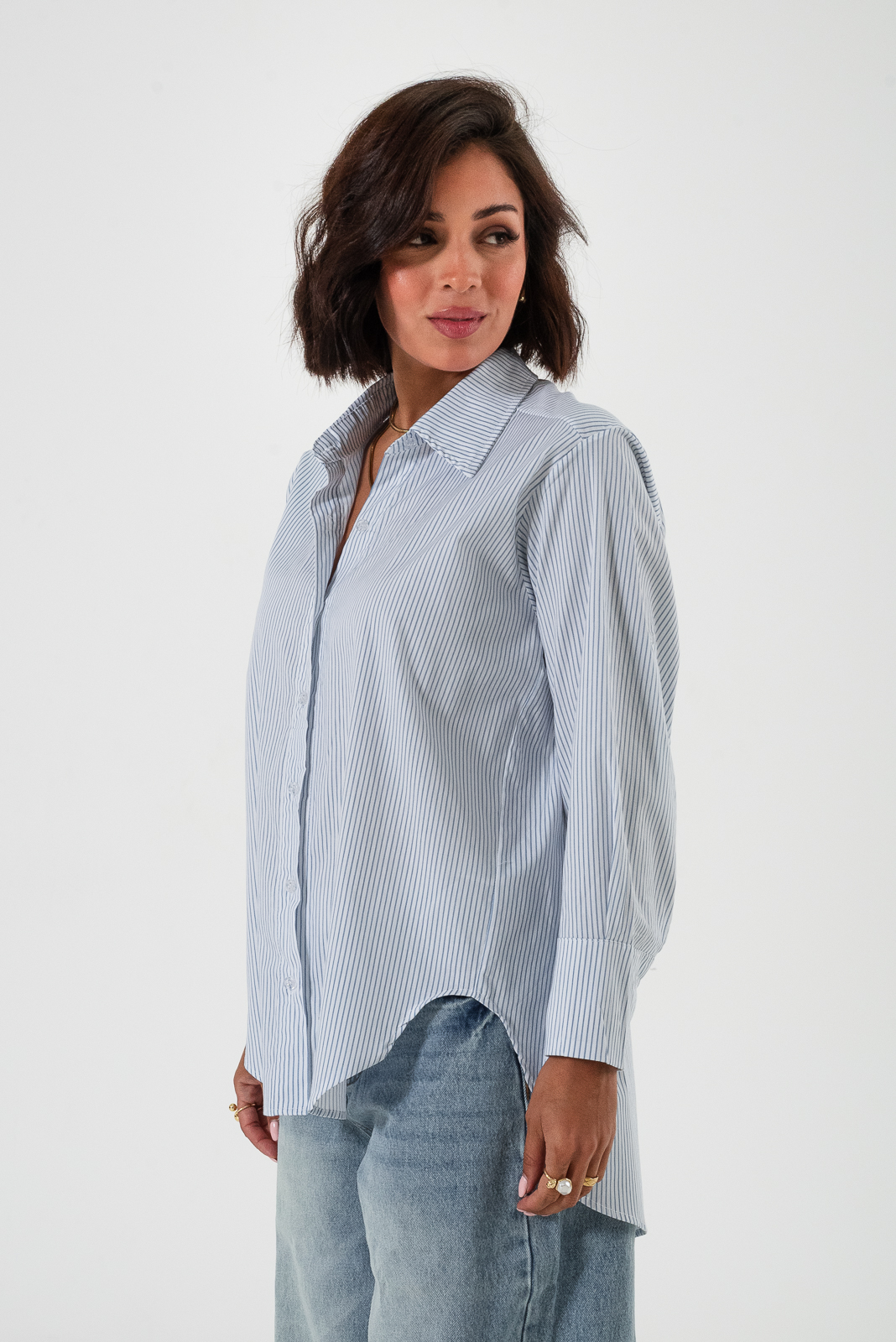 CAMISA OVER ERIKA POPLIN RAYADO - Imagen 5