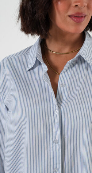 Alternative view of CAMISA OVER ERIKA POPLIN RAYADO
