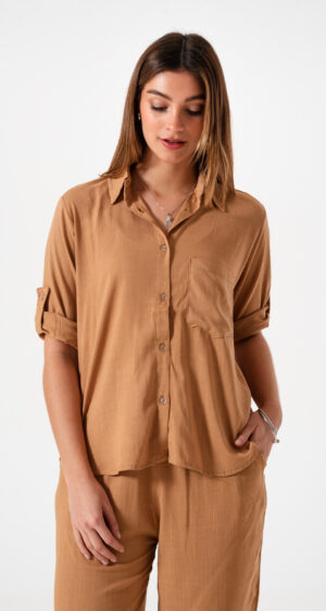 CAMISA OVER LINO SPANDEX