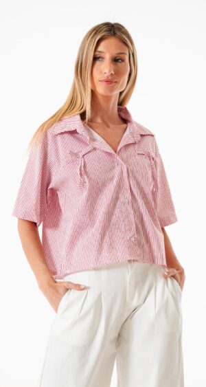 CAMISA MOÑO POPLIN RAYADO