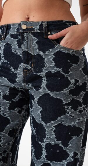 Alternative view of JEAN WID LEG BORDADO - LY086-2