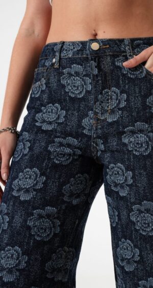 Alternative view of JEAN WID LEG BORDADO - LY086-1