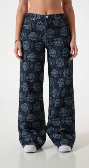 JEAN WID LEG BORDADO - LY086-1