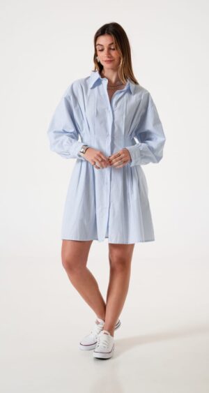 VESTIDO PINZADO POPLIN RAYADO