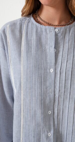 Alternative view of CAMISA RAYADA BORDADA - Q011