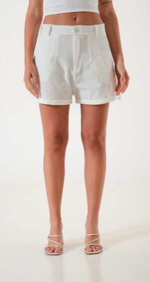 SHORT DOBLE PINZA LINO