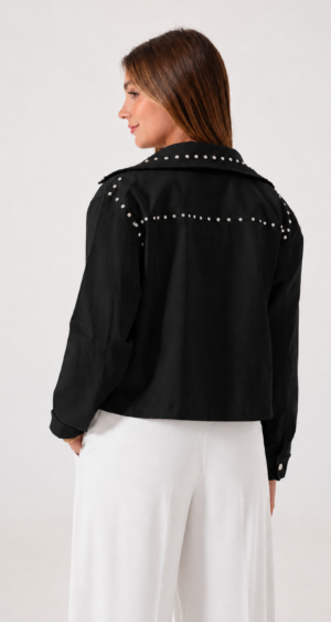 Alternative view of CAMPERA MOM TACHAS GABARDINA
