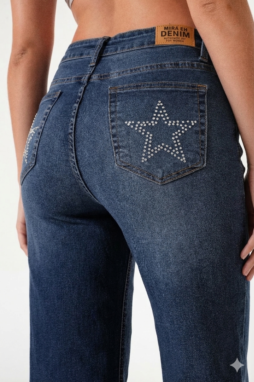 JEAN WID LEG ESTRELLAS - LYFJ707 - Imagen 2