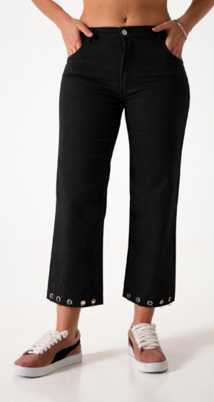 WID LEG ARANDELAS ABAJO GABARDINA