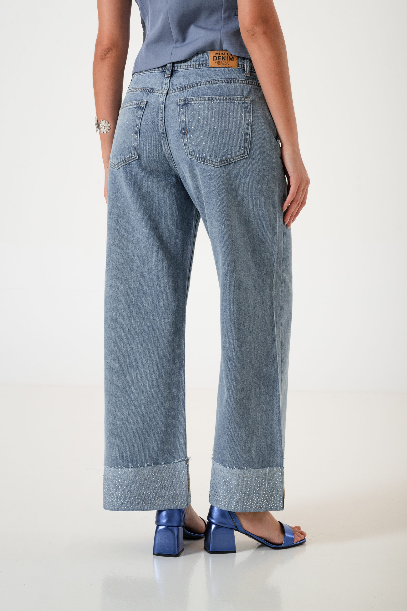 JEAN WID LEG BOTAMANGA STRASS - LYFJ820 - Imagen 6
