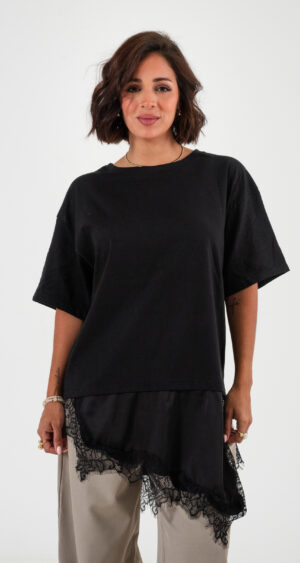 REMERA CON PUNTILLA SEDITA