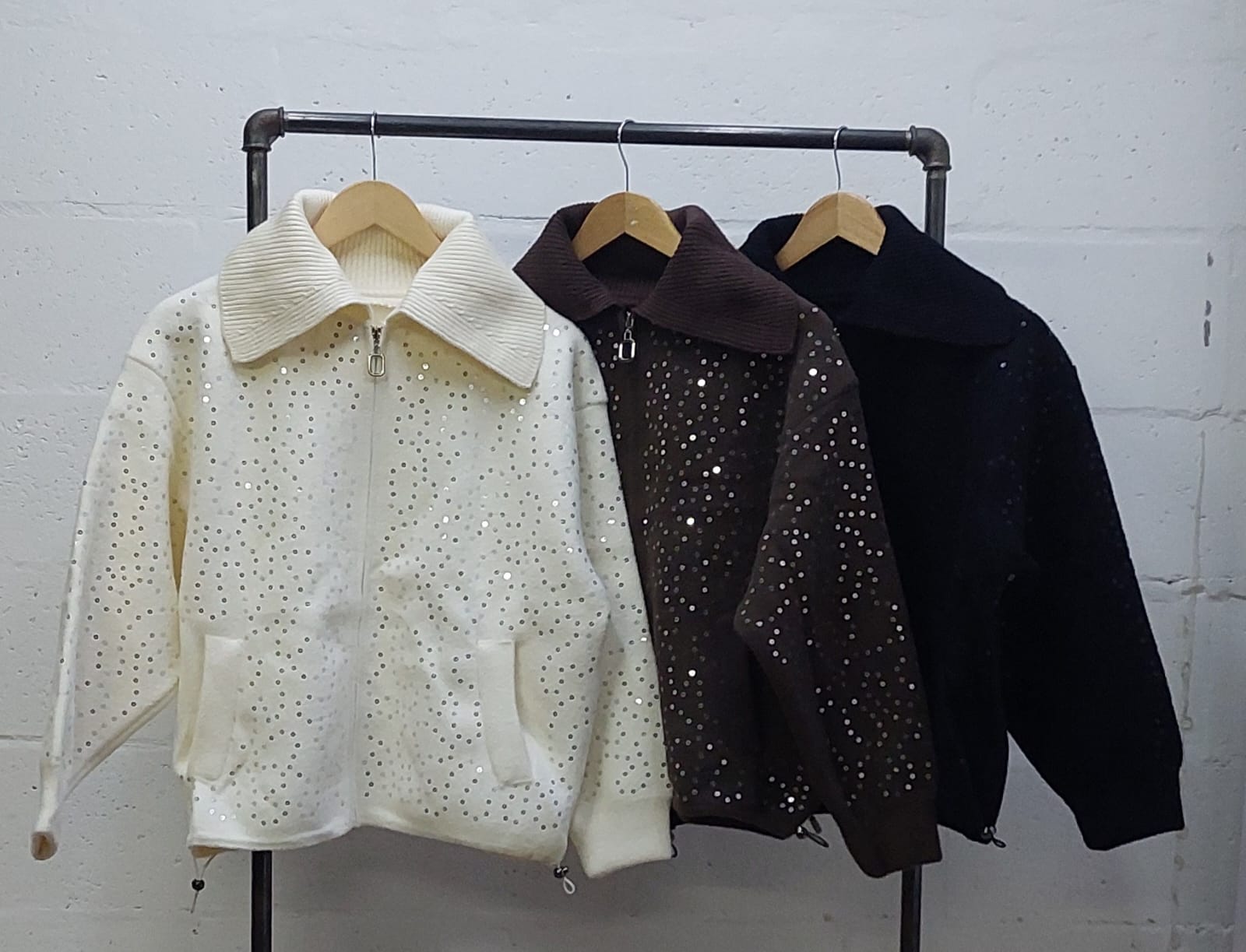 CAMPERA SUETER CON BRILLO - 179-1 - Imagen 9