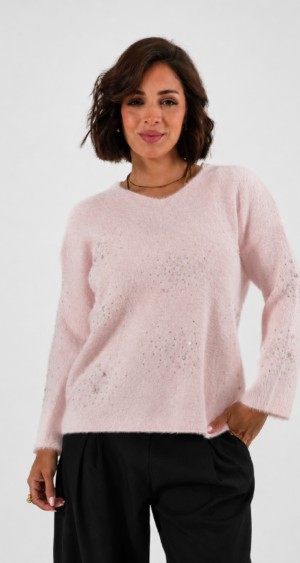 SACO CUELLO V CON STRASS - 010