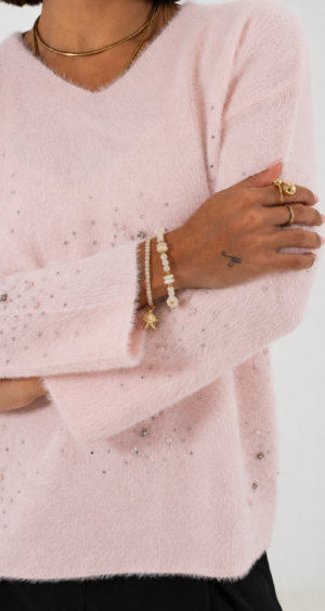 Alternative view of SACO CUELLO V CON STRASS - 010
