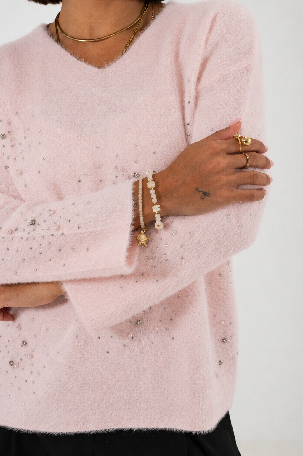 SACO CUELLO V CON STRASS - 010 - Imagen 2