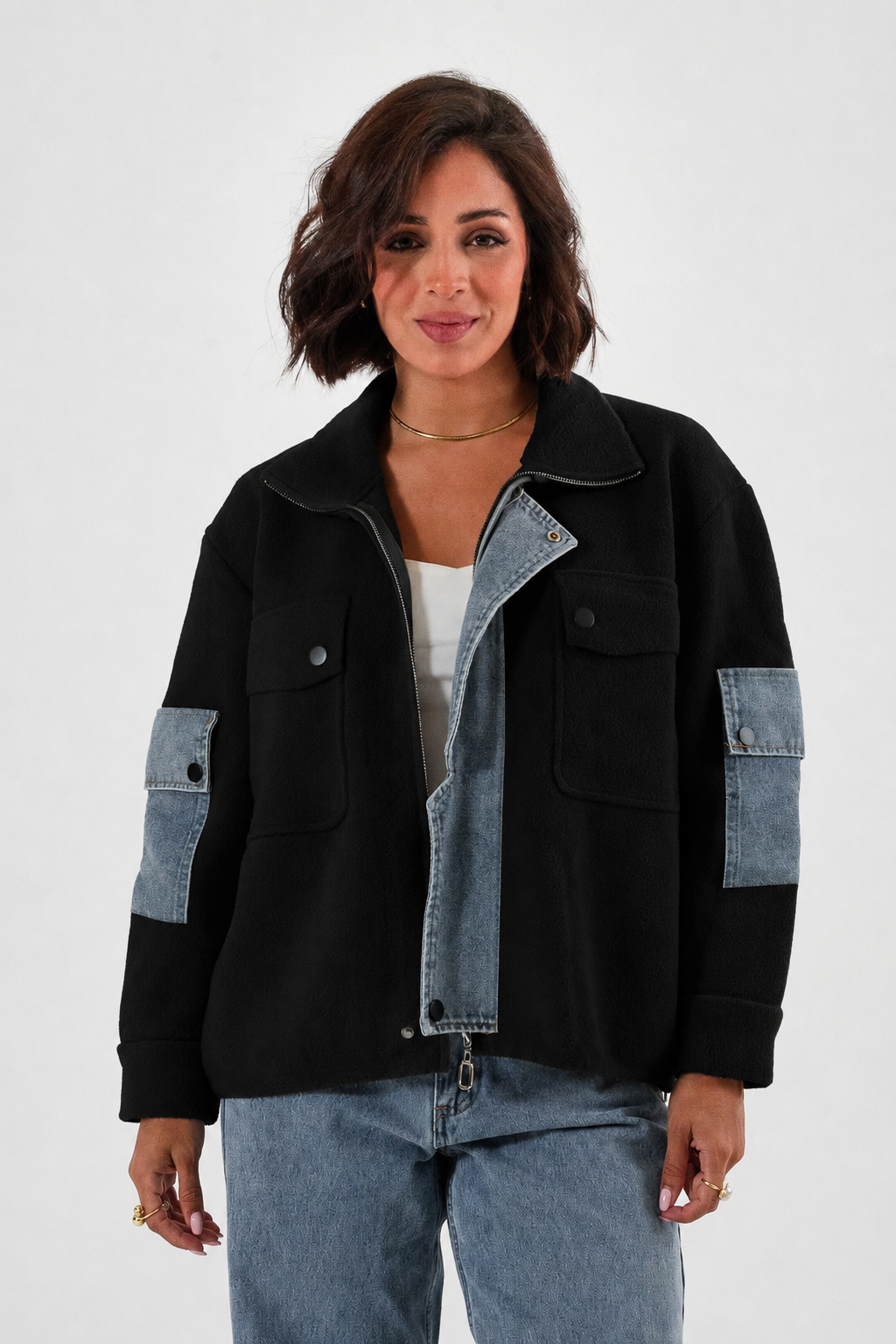 CAMPERA SUETER CON JEANS - 337 - Imagen 6