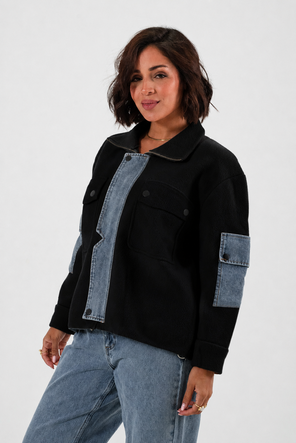 CAMPERA SUETER CON JEANS - 337 - Imagen 4