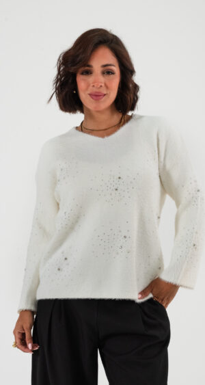 SACO CUELLO V CON STRASS - 010