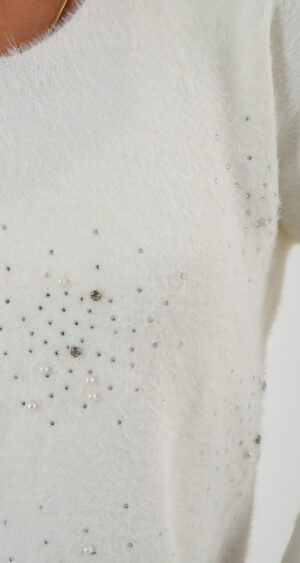 Alternative view of SACO CUELLO V CON STRASS - 010