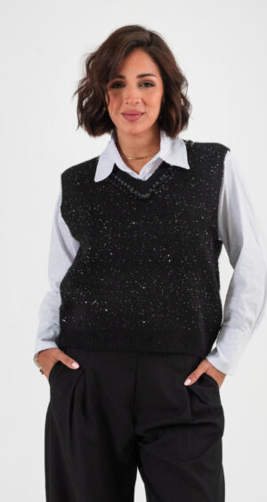 CHALECO V BRILLO - 80835#