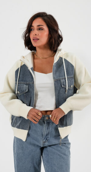 CAMPERA DE SUETER CON JEANS - 393