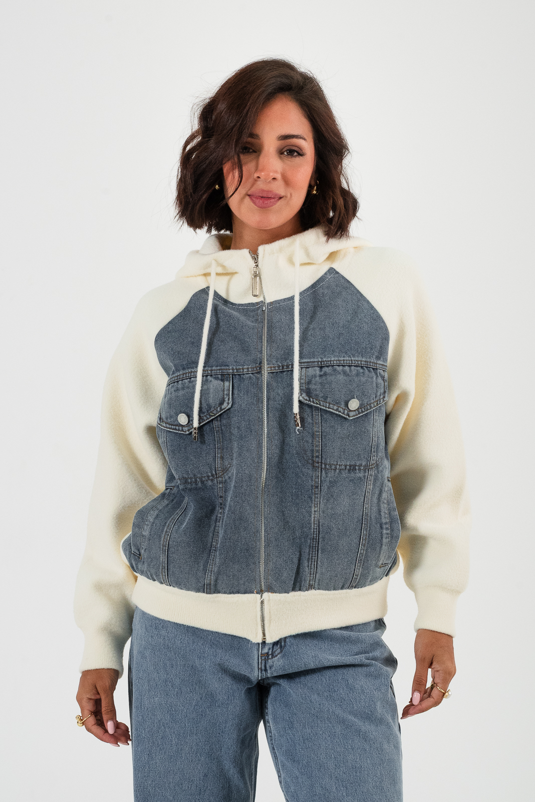 CAMPERA DE SUETER CON JEANS - 393 - Imagen 4