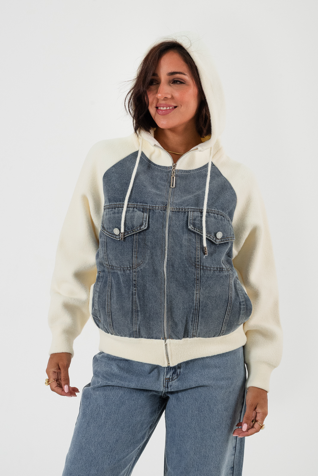 CAMPERA DE SUETER CON JEANS - 393 - Imagen 7