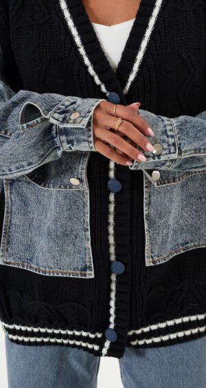 Alternative view of SACO DE SUETER CON JEANS - 601