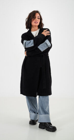 SACO LARGO SUETER CON JEAN - 337-3