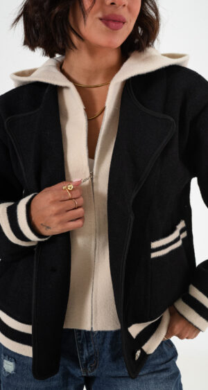 Alternative view of SACO SUETER CON CAPUCHA - 133#