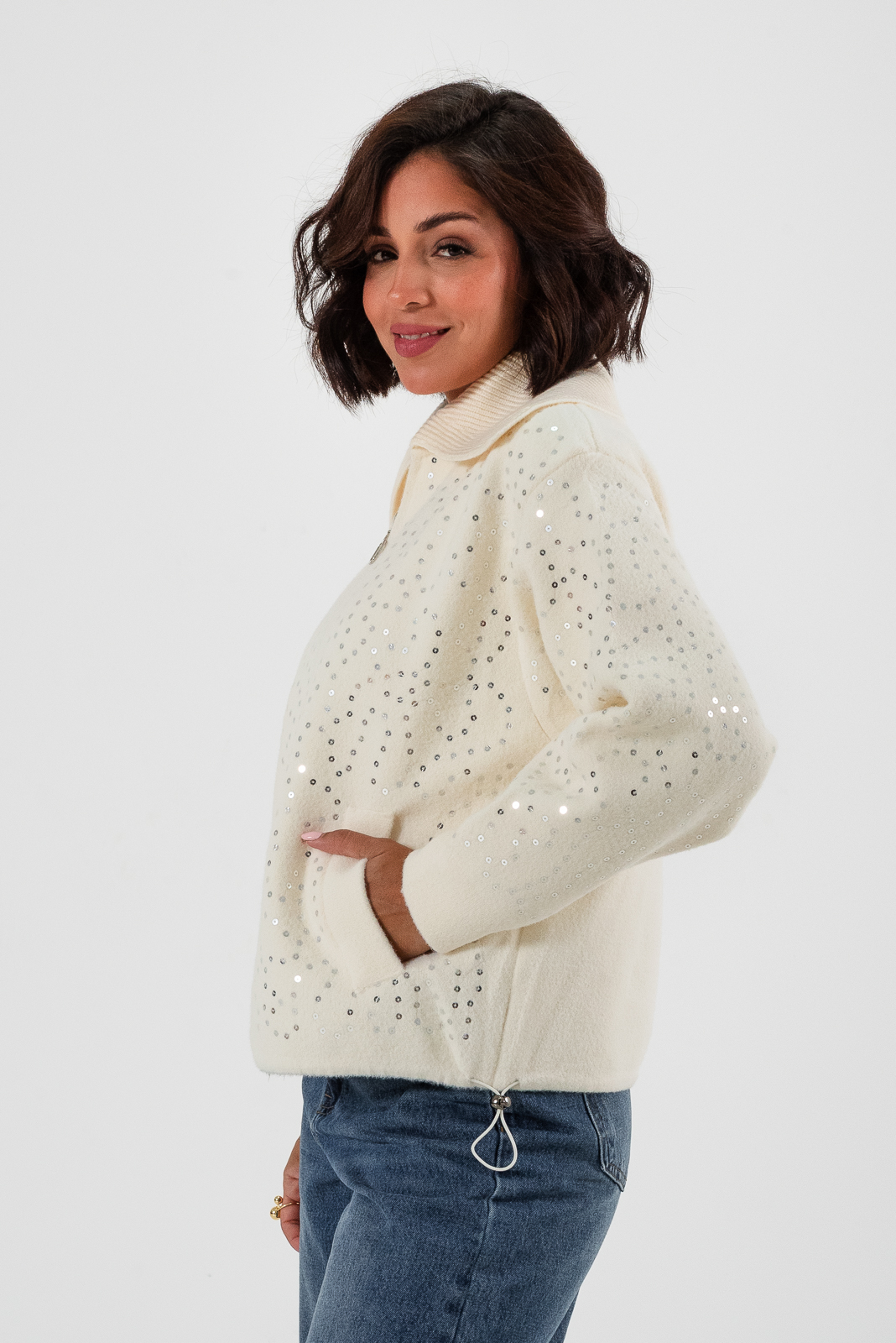 CAMPERA SUETER CON BRILLO - 179-1 - Imagen 6