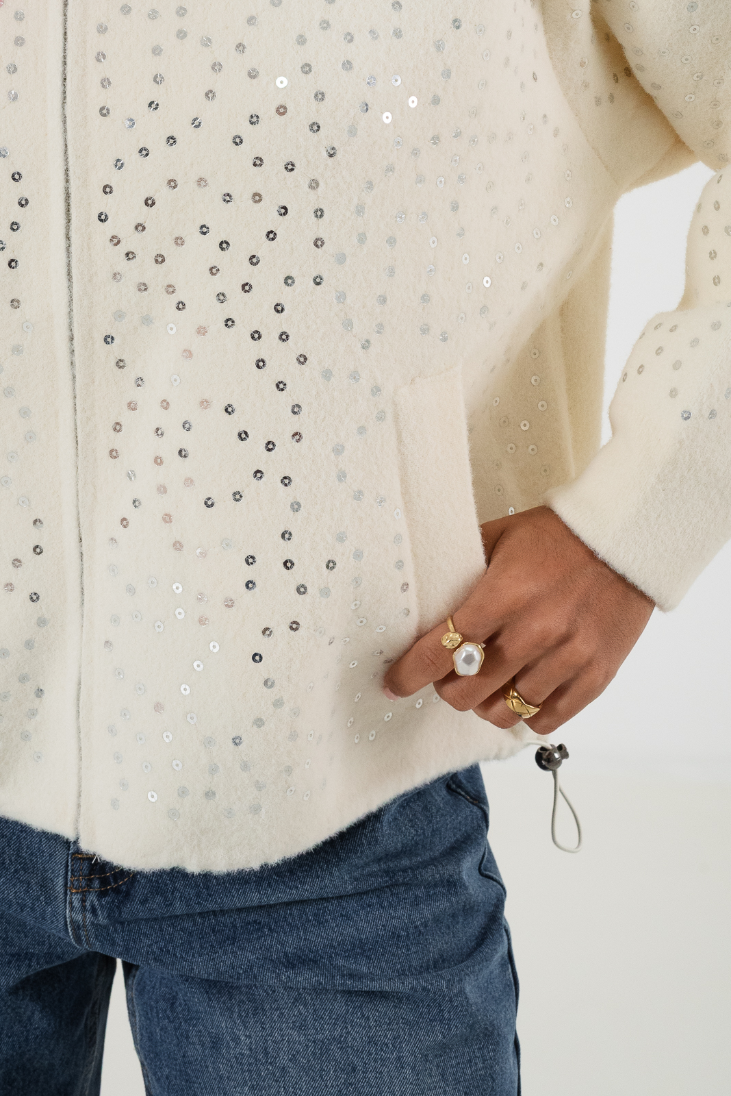 CAMPERA SUETER CON BRILLO - 179-1 - Imagen 4