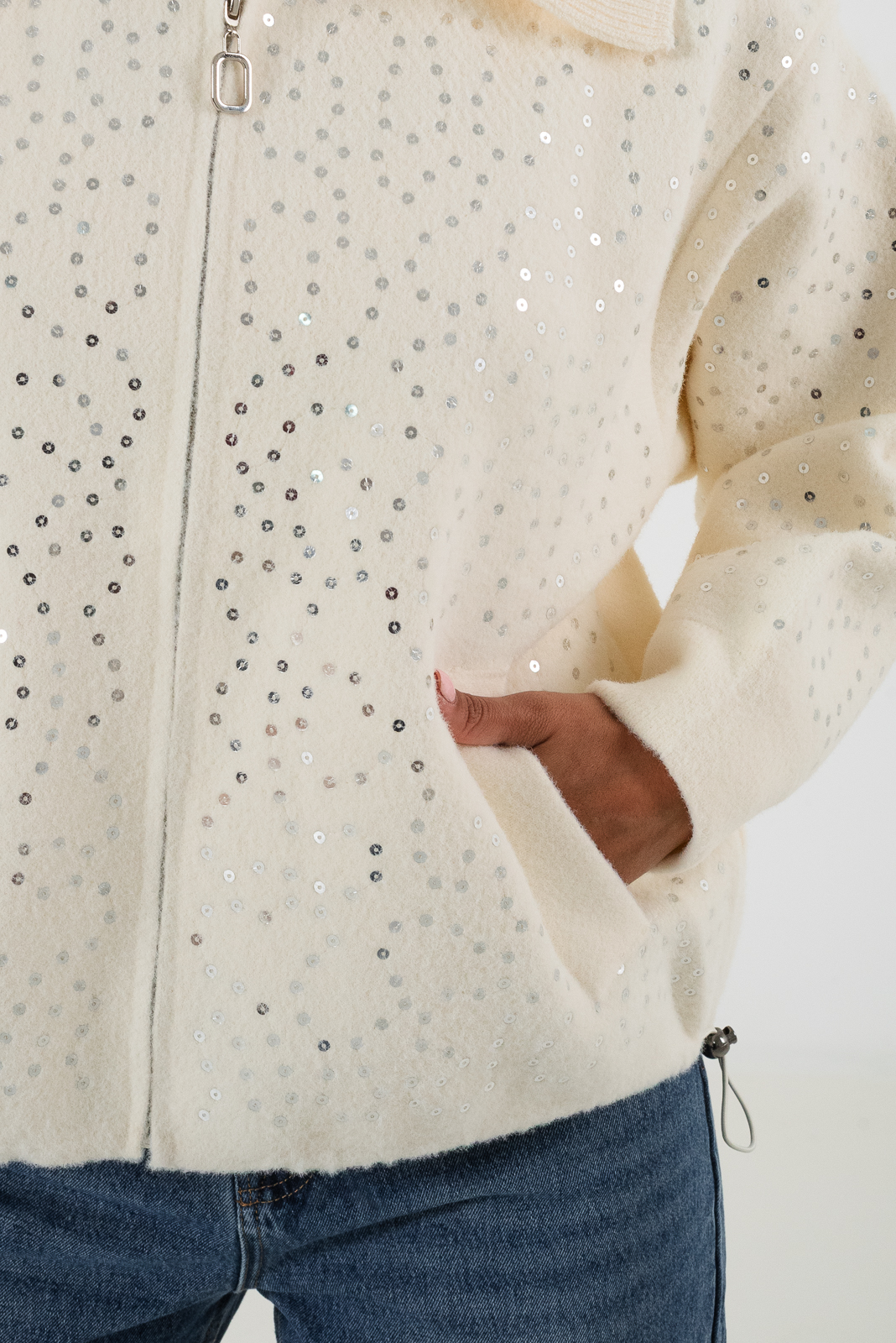 CAMPERA SUETER CON BRILLO - 179-1 - Imagen 3