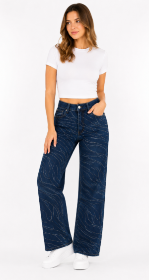 JEAN WID LEG STRASS - A25R20