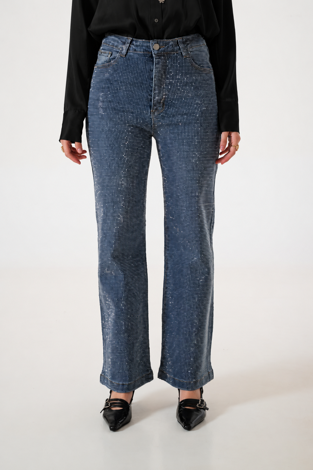 JEAN WID LEG STRASS - A25R08