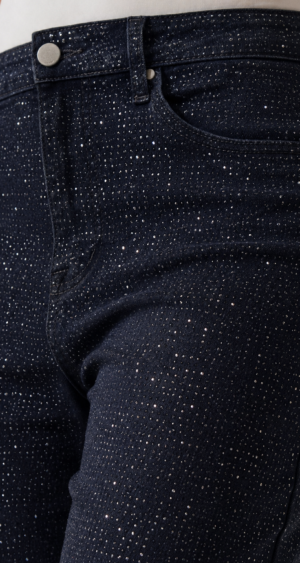 Alternative view of JEAN WID LEG STRASS BLACK - A25R08B