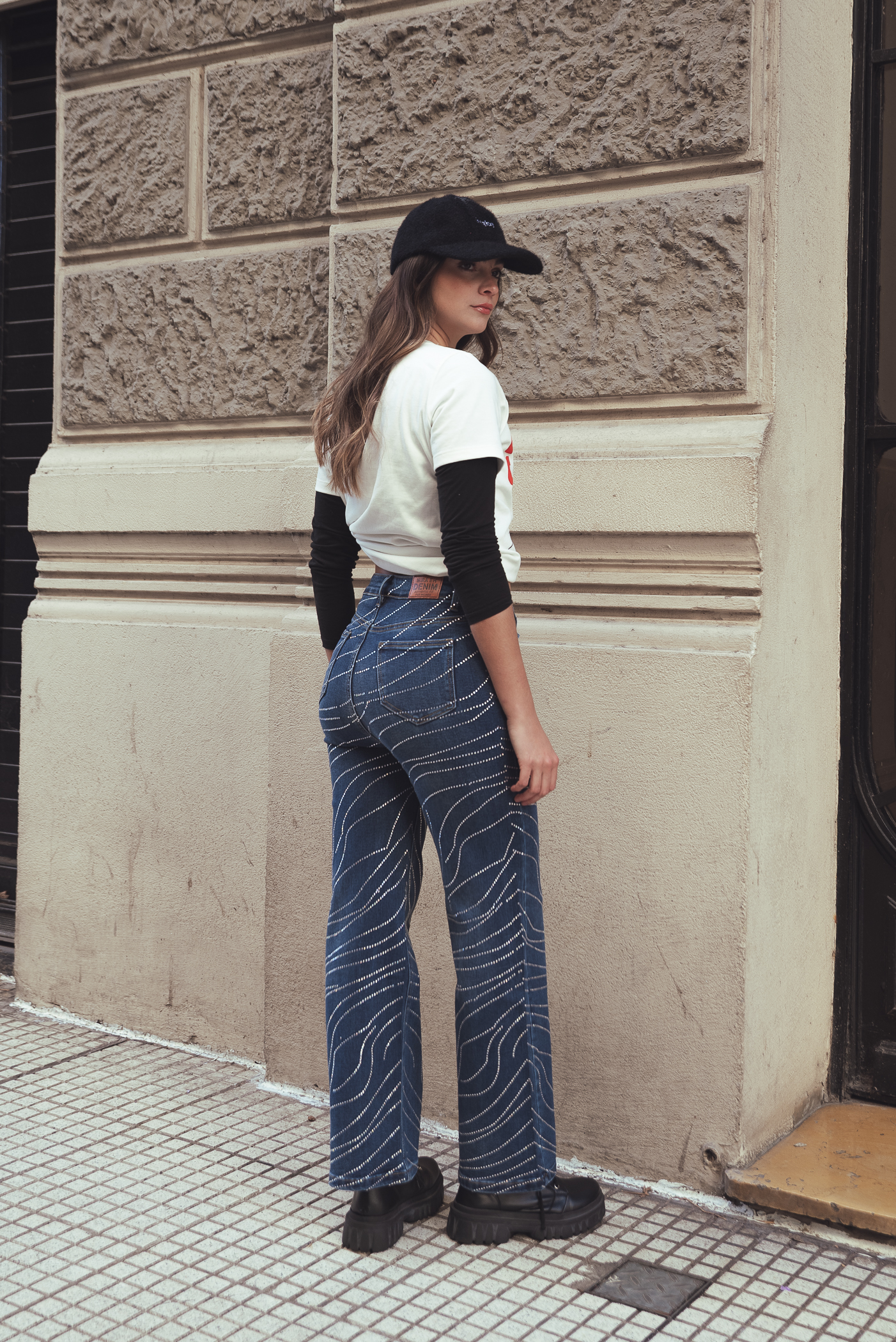JEAN WID LEG STRASS - A25R20 - Imagen 5