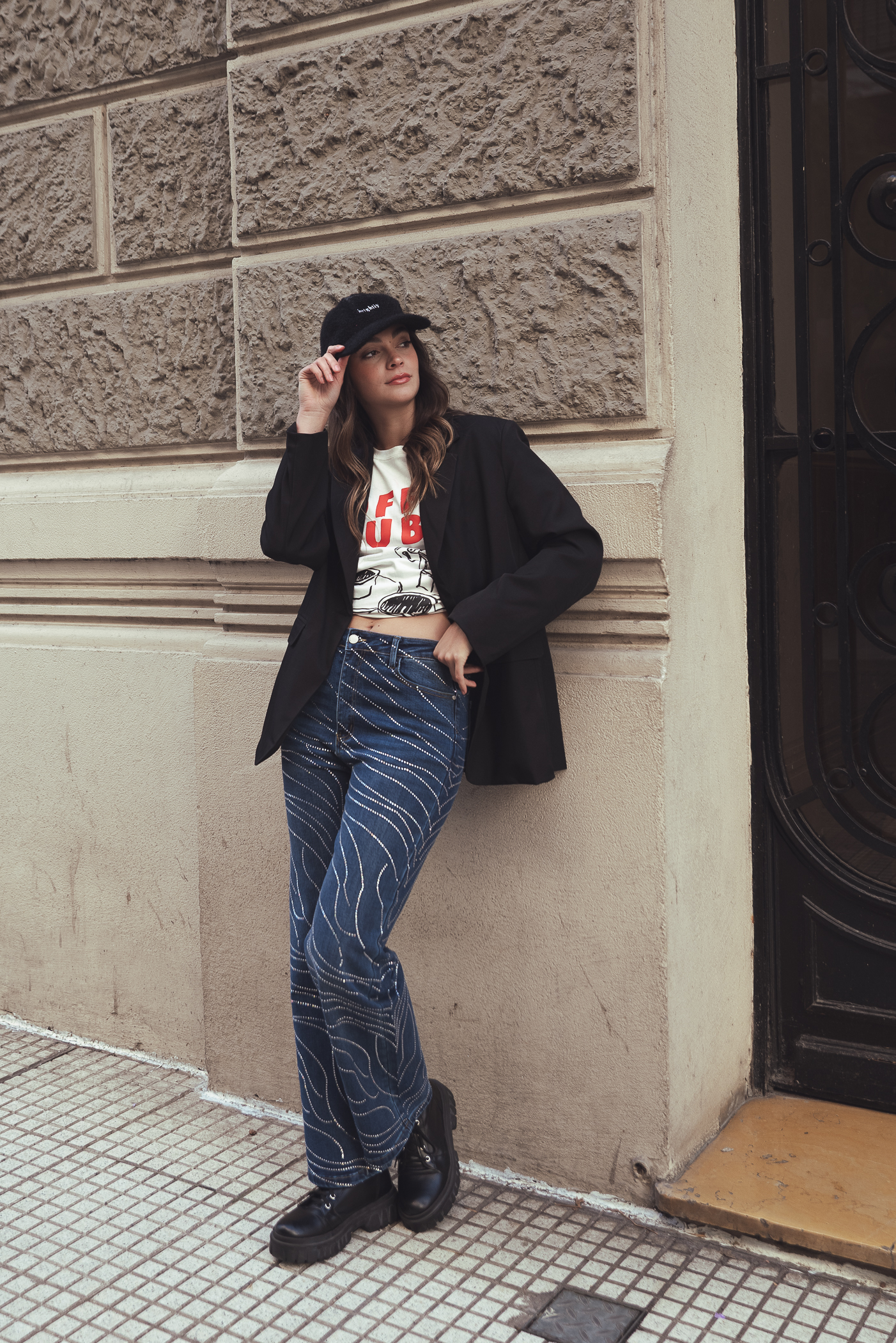 JEAN WID LEG STRASS - A25R20 - Imagen 7